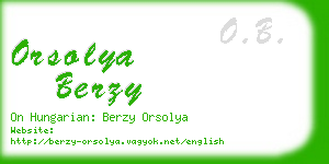 orsolya berzy business card